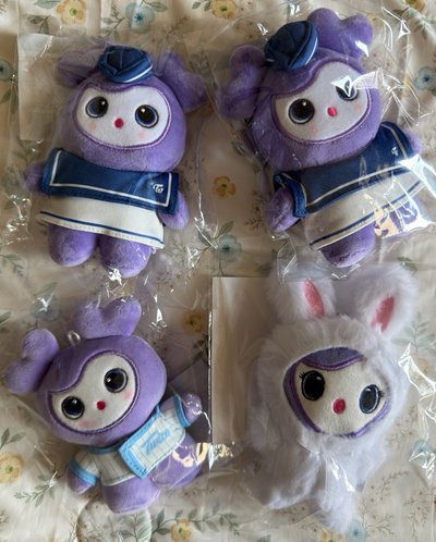紗水手娃*2+棒球娃*1+兔兔娃*1