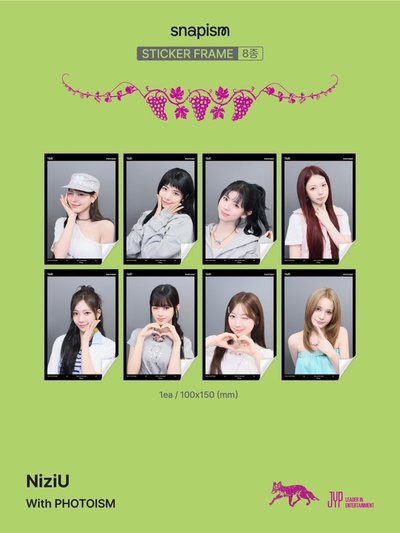 NiziU X photoism X snapism 人生四格卡 貼紙 代印