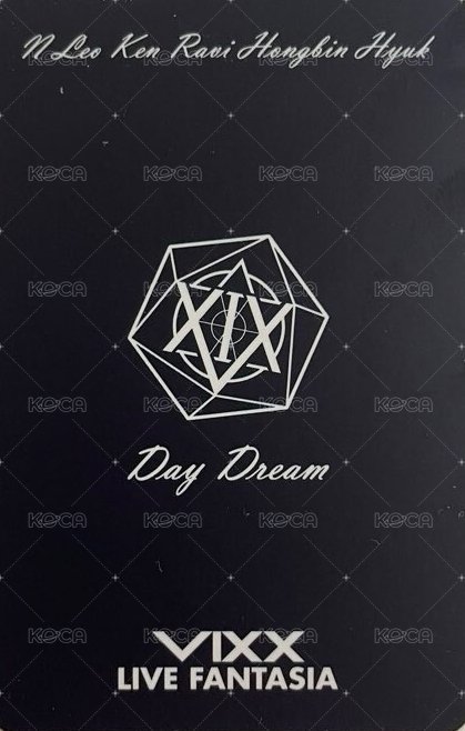 2017演唱會《白日夢》 Merch card  Back