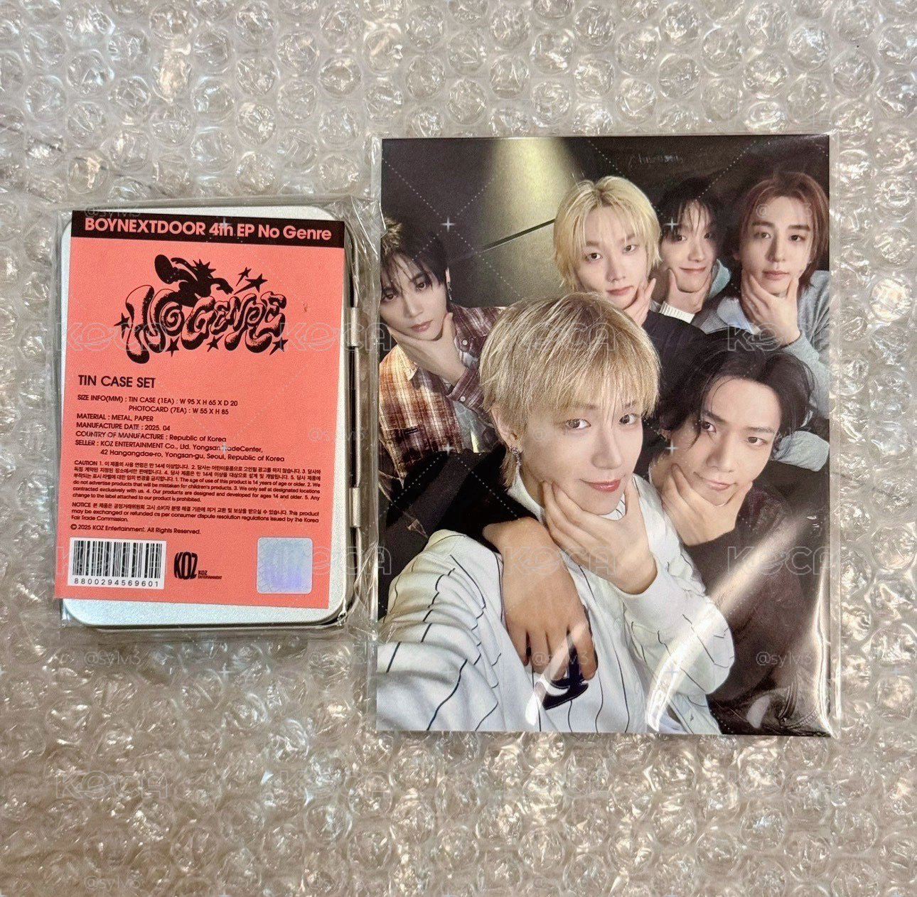 No Genre 盒裝小卡組 快閃店 鐵盒 set / HOME wvs 明信片 特典卡 團體自拍