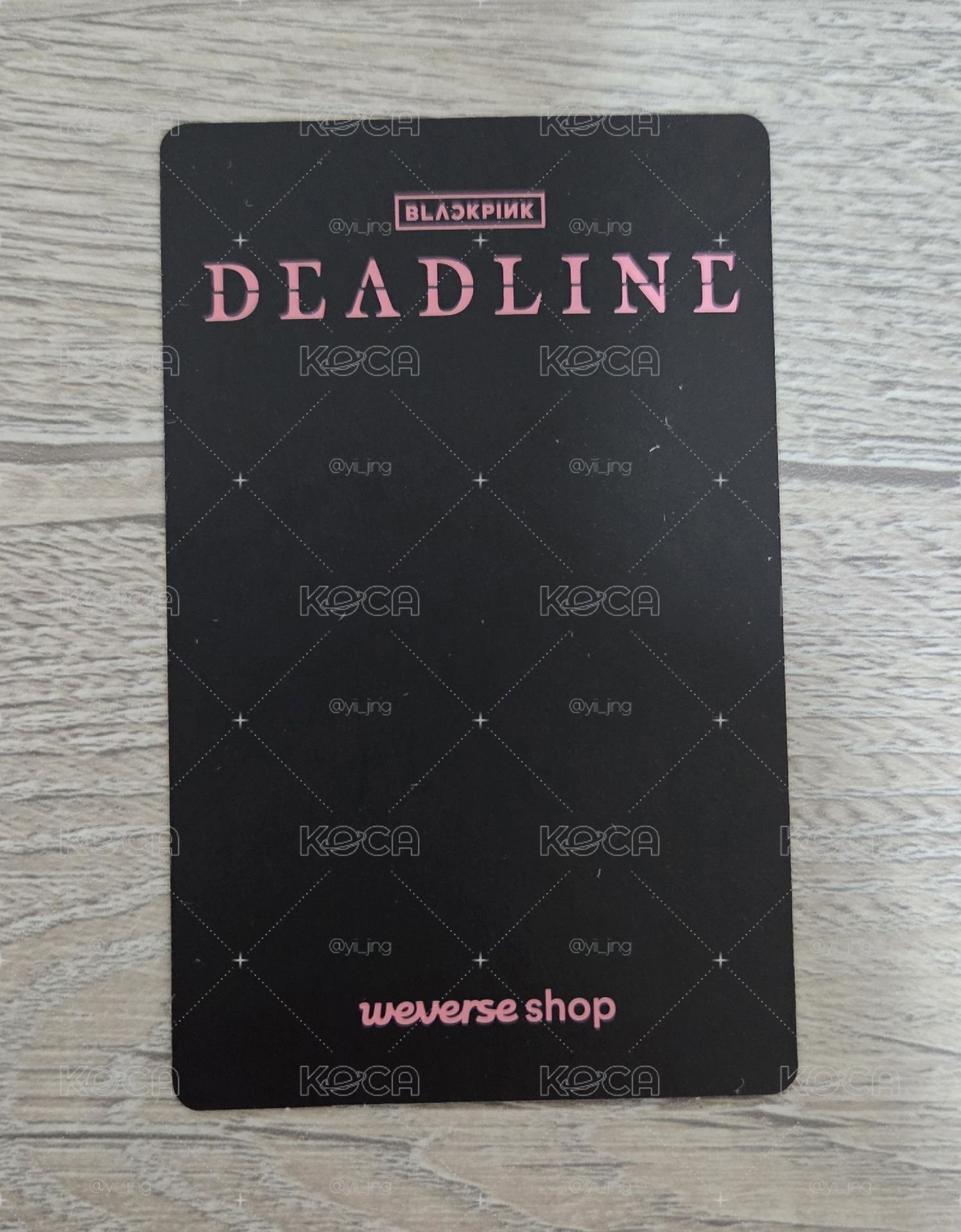 Blackpink Deadline Jisoo 特典卡