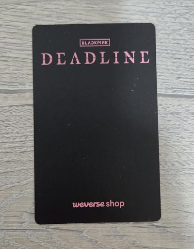 Blackpink Deadline Jisoo 特典卡