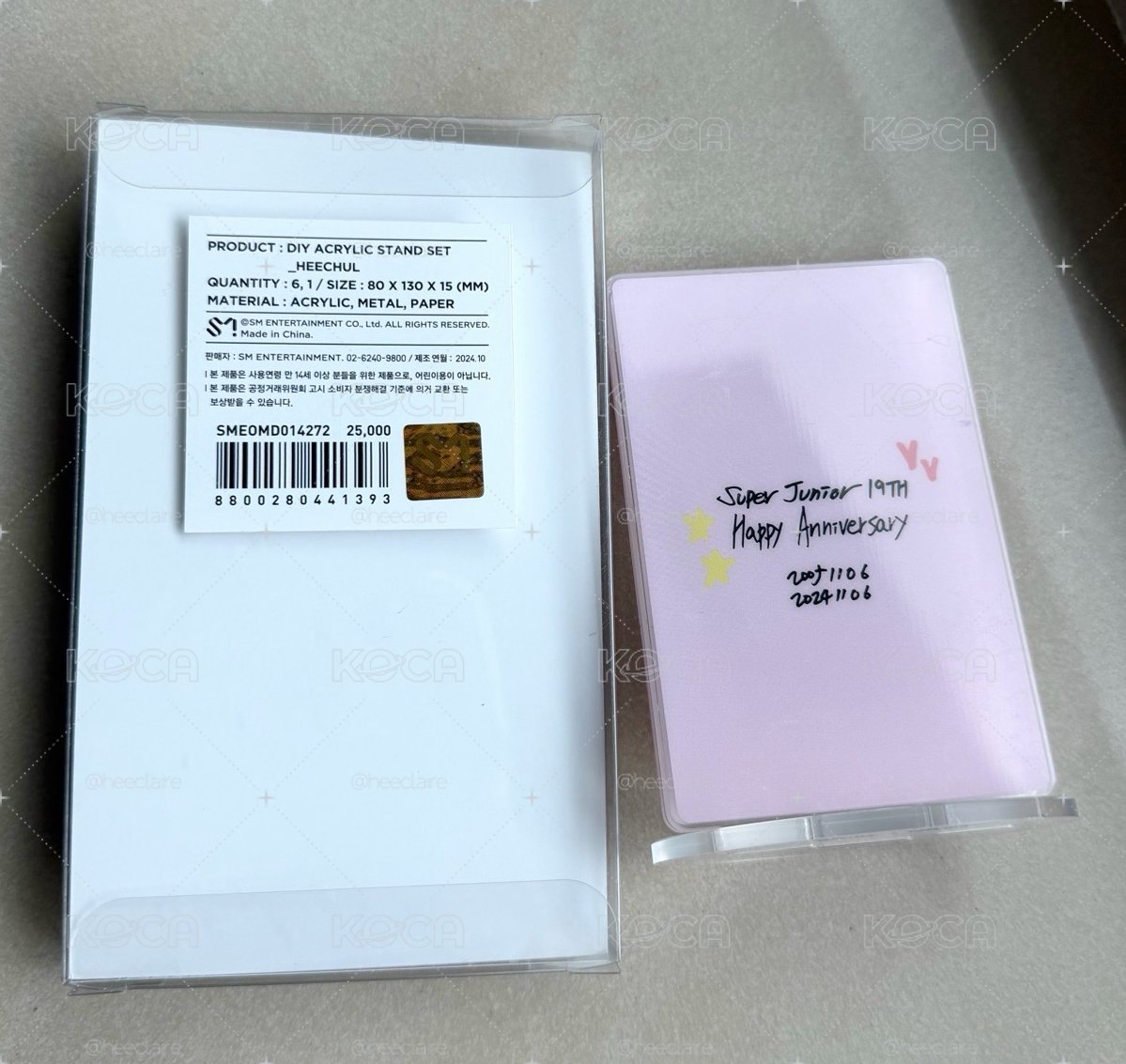 SJ 絕版物 19週年 壓克力立牌 希澈 粉紅貓貓框