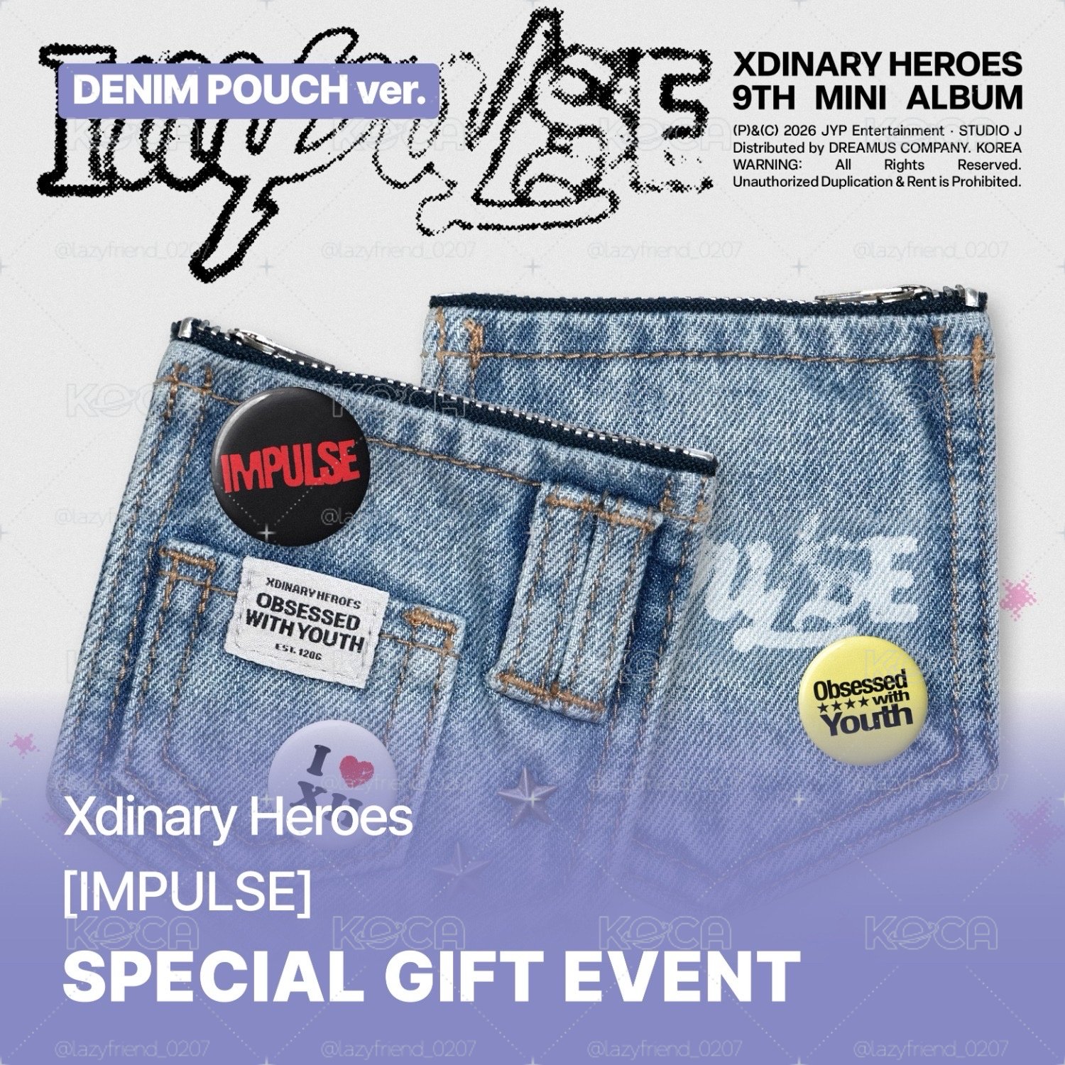 預購Xdinary Heroes [IMPULSE] (DENIM POUCH Ver.)