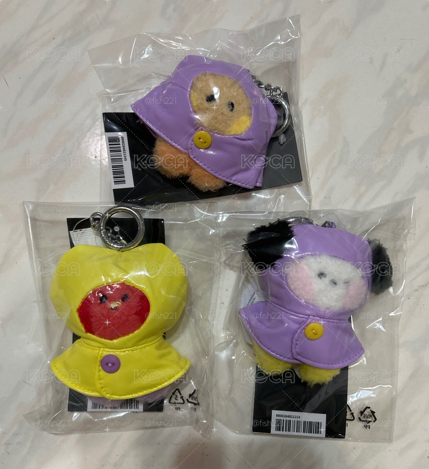BT21 雨天系列 吊飾