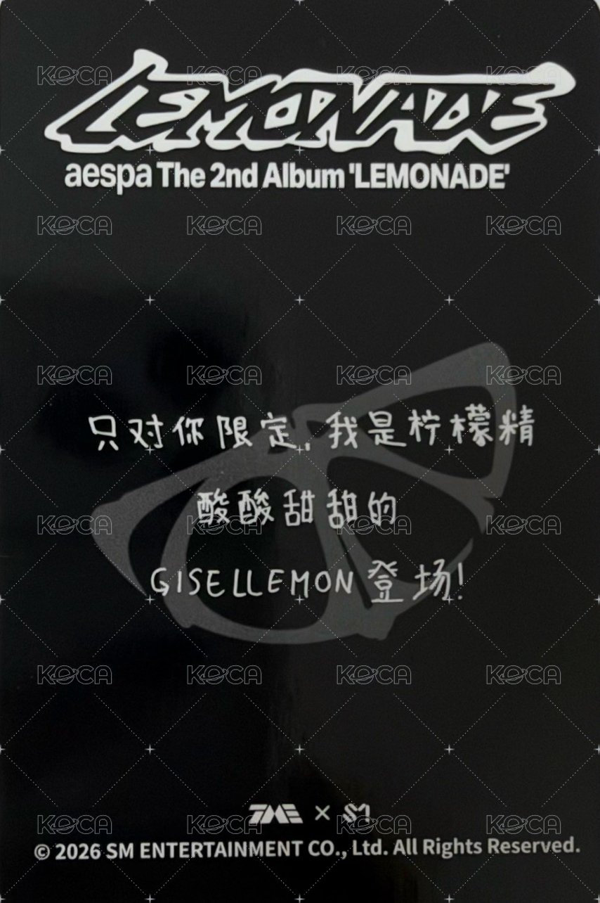 LEMONADE QQ音樂 三星 星光卡  背面