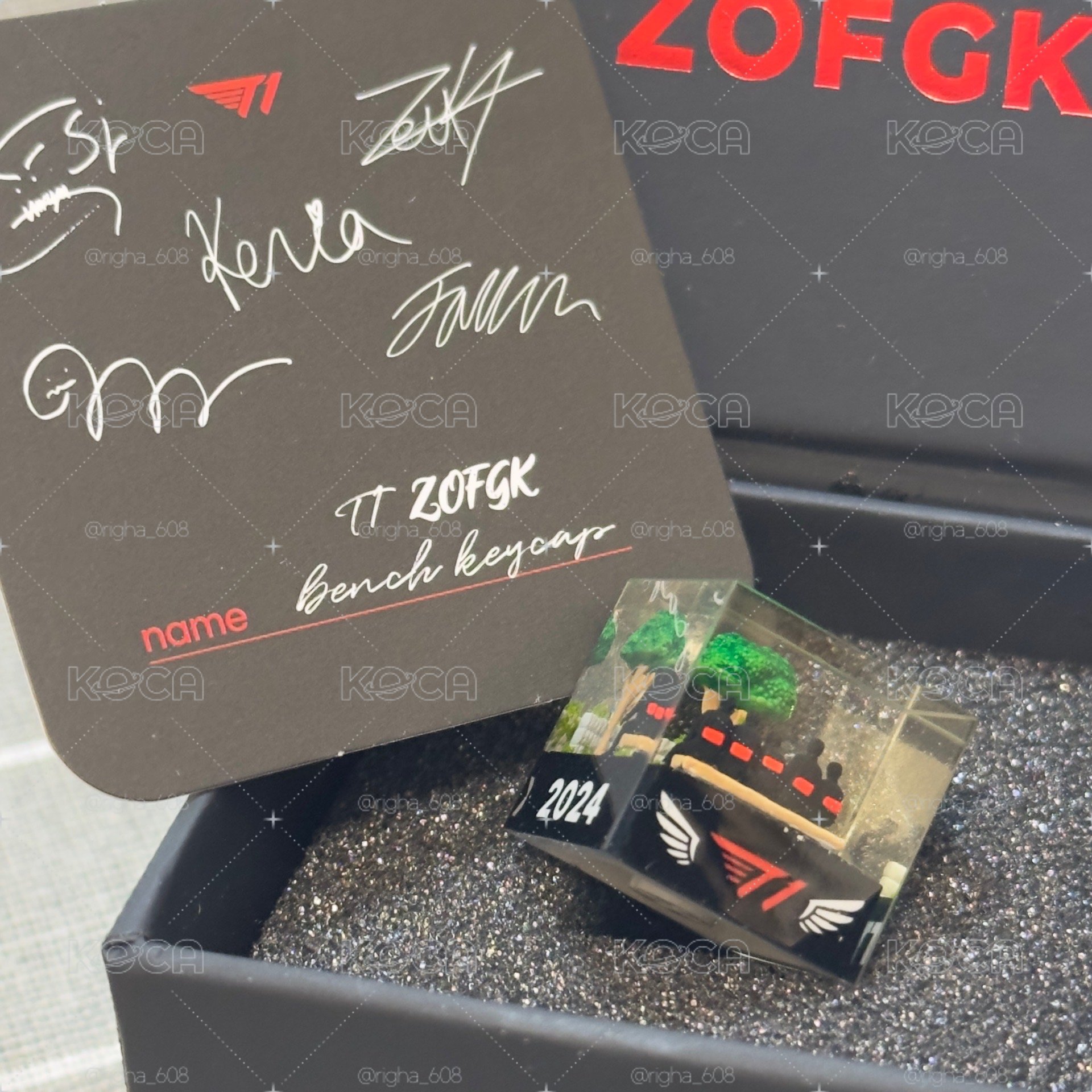 T1 2024 S14 冠軍鍵帽 黑+白
