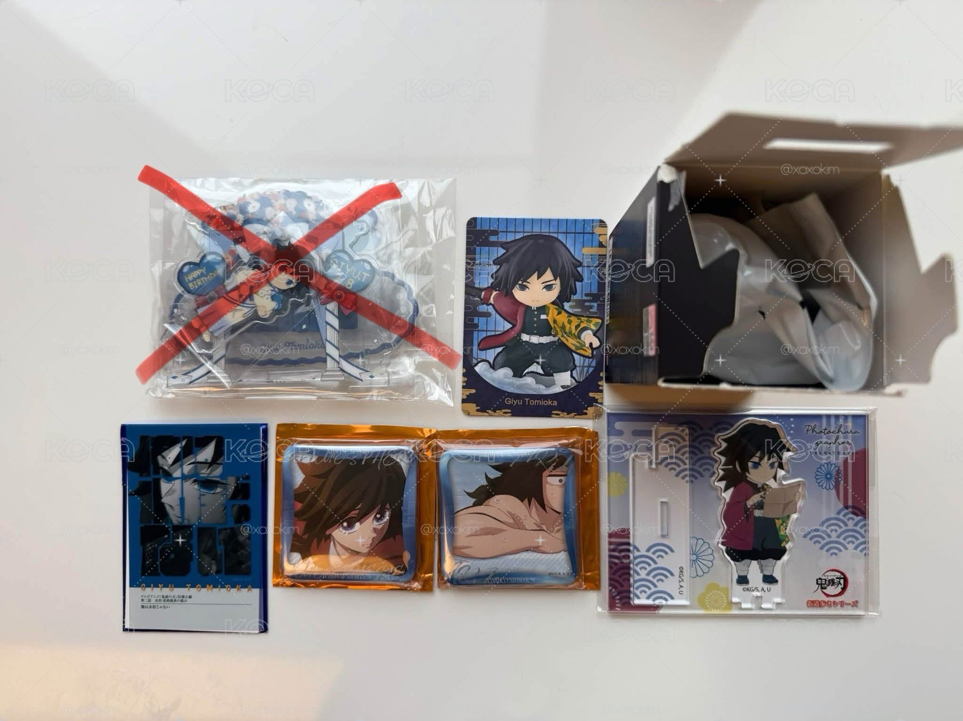 鬼滅之刃 富岡義勇 百景徽章 幼年徽章 百景小卡 生日立牌 泡泡瑪特 立牌