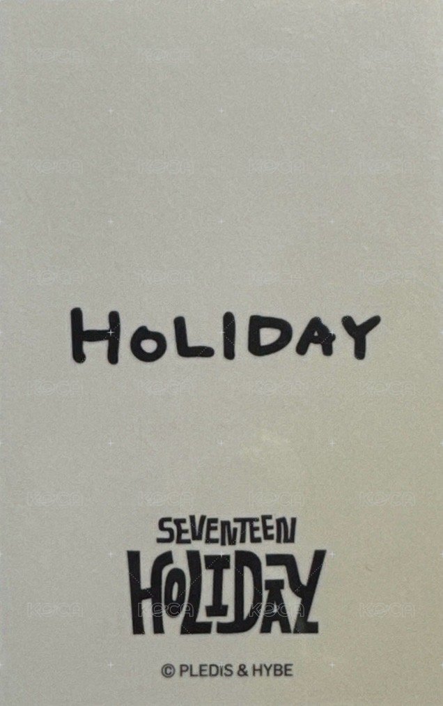 fm  HOLIDAY 隨機卡 拍立得 背面