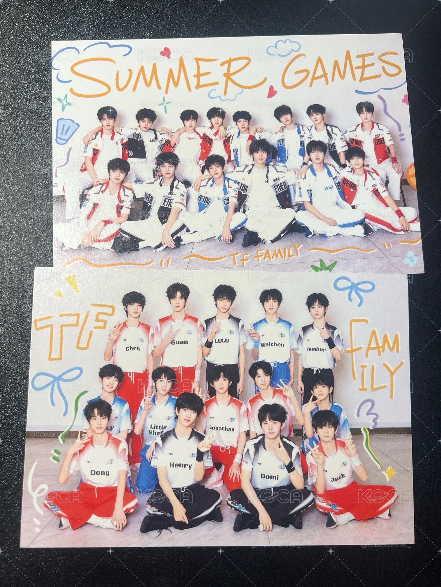 TF家族四代－25年夏日運動會合照+明信片2張