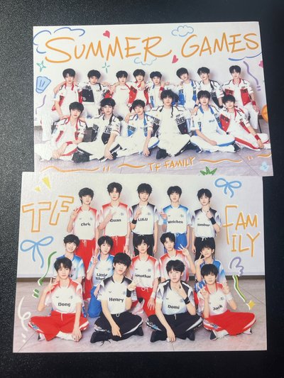 TF家族四代－25年夏日運動會合照+明信片2張