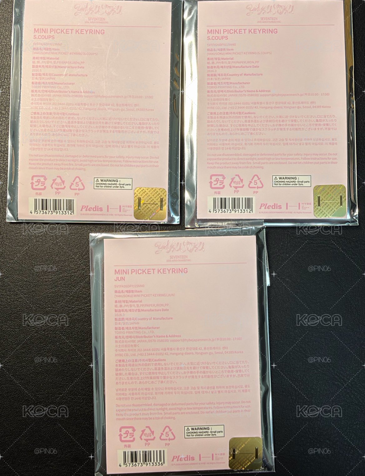 SEVENTEEN YAKUSOKU 大扇 小扇 徽章 小扇套 大扇背帶