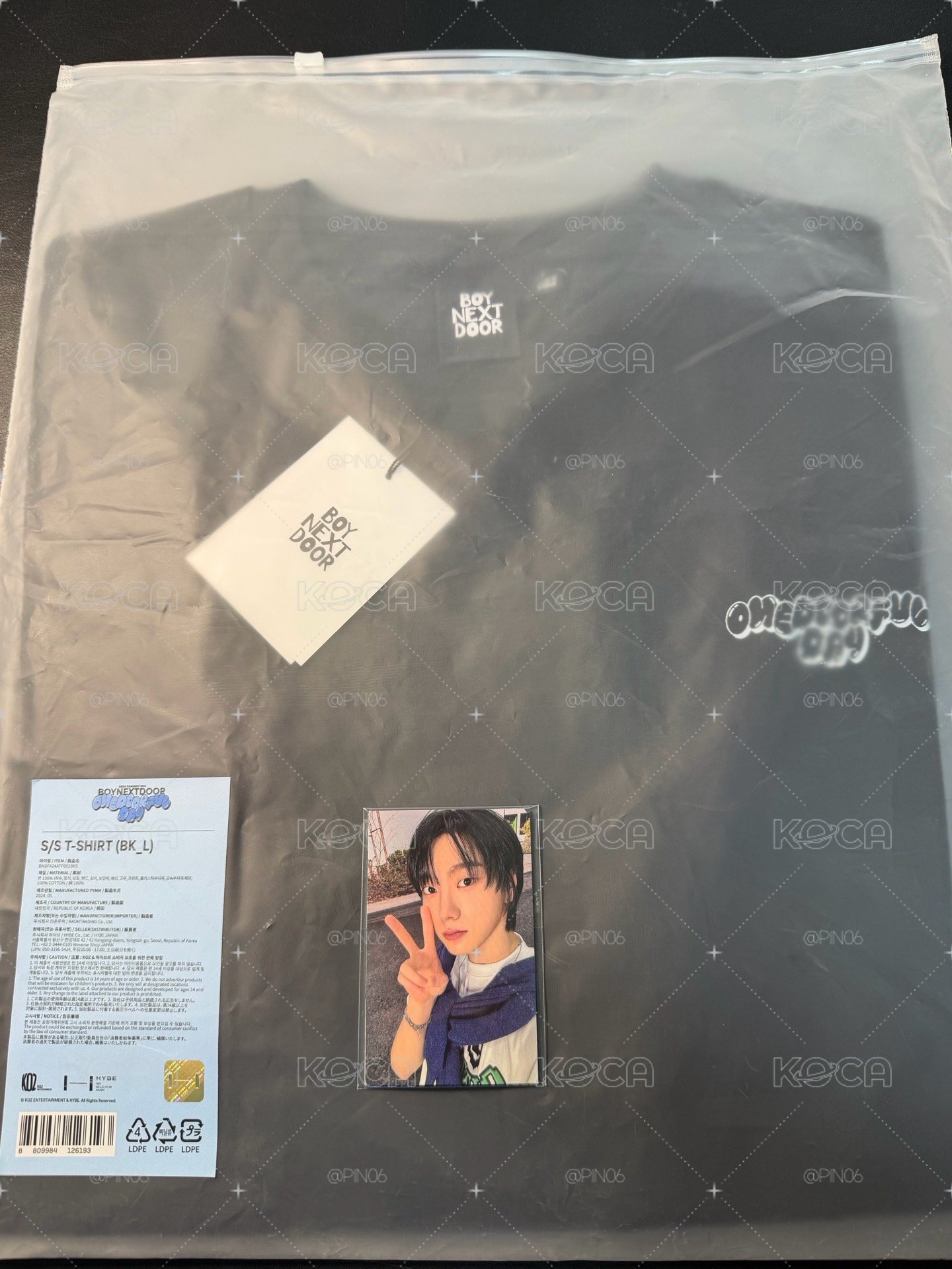 BOYNEXTDOOR ONEDOORful Day 黑短T 含小卡一組 現貨