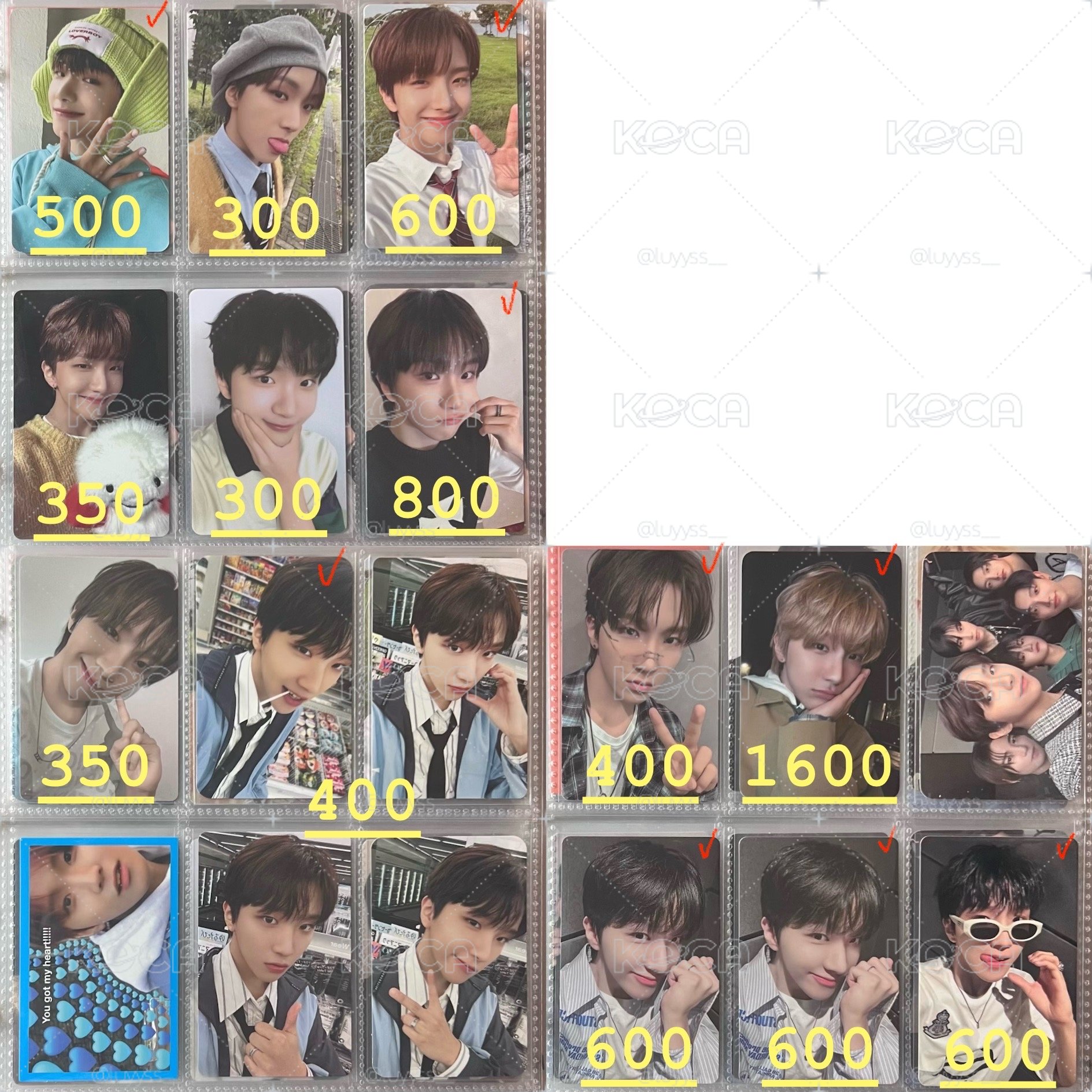 🐻雲鶴小盤 出道公放 校服 沃爾瑪捏臉 19.99kkt 日專棒棒糖 the action音銀打歌卡 手偶卡 貝雷吐舌