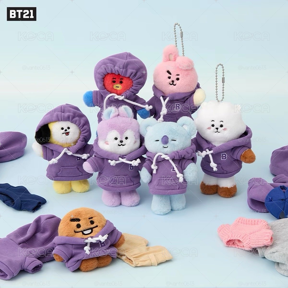 bt21紫色衛衣吊飾💜