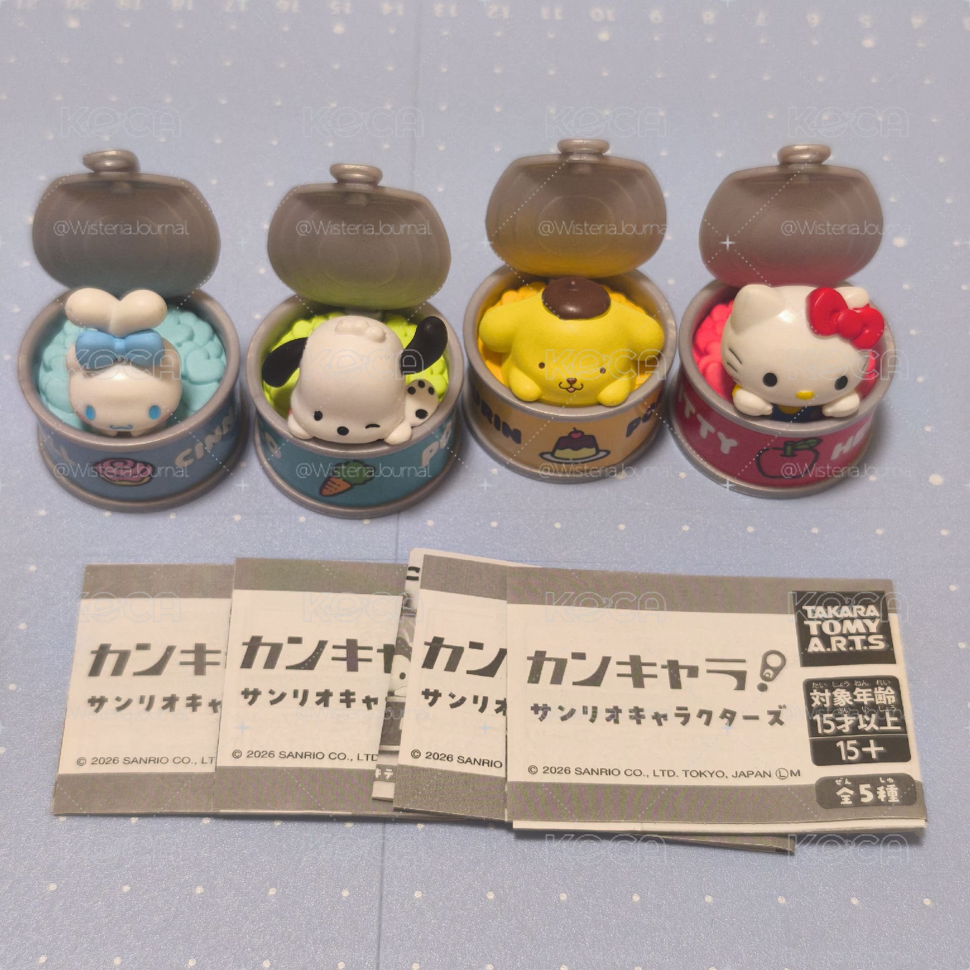 <全新扭蛋> TAKARA TOMY A.R.T.S 三麗鷗 罐頭公仔 Hello Kitty 布丁狗 大耳狗 帕恰狗