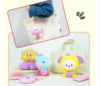  BT21 / 日限 MININI 豆豆眼2way手機支架毛絨娃娃掛飾
