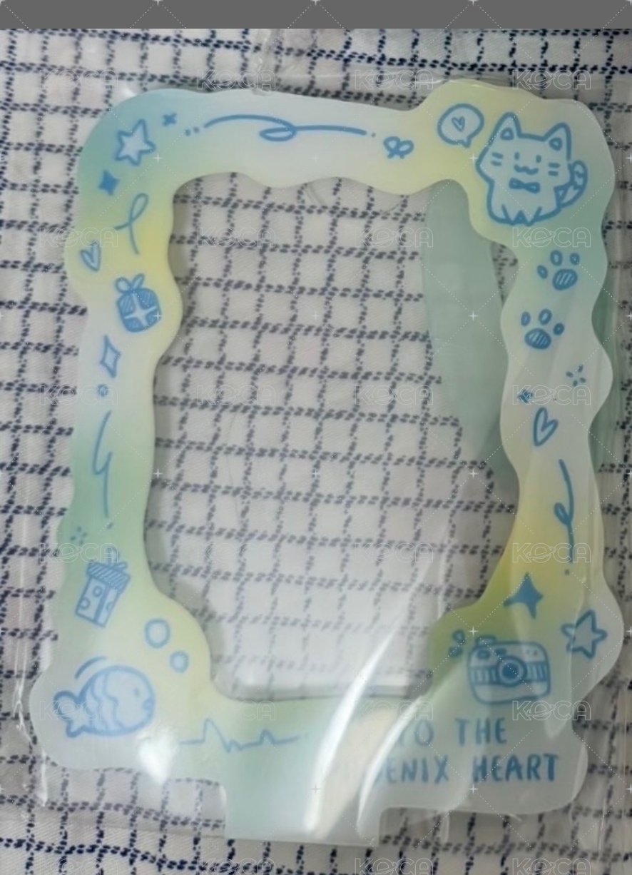 蕭貓釣魚藍色插卡立牌