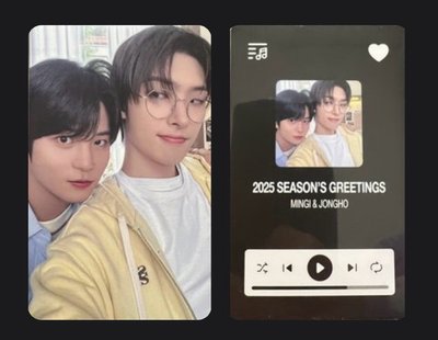 Ateez25‘年曆 黑版小卡