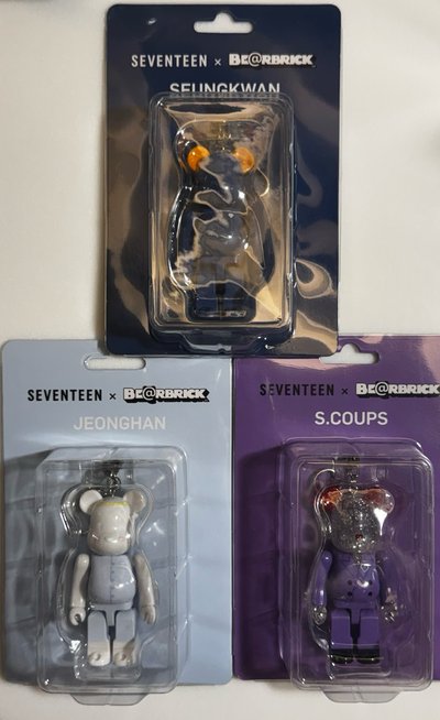 ⚡️SEVENTEEN BE@RBRICK 100% S.COUPS 庫柏力熊 崔勝哲 尹淨漢 夫勝寛