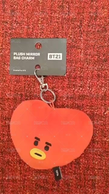 全新未使用 BT21 TATA 隨身鏡鑰匙圈