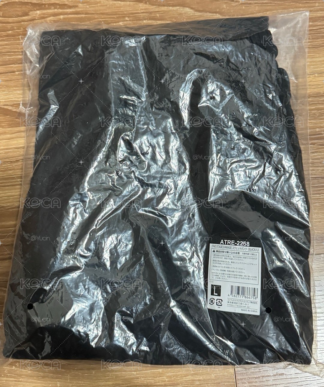 日週破洞棉褲 黑 L號 全新未拆
