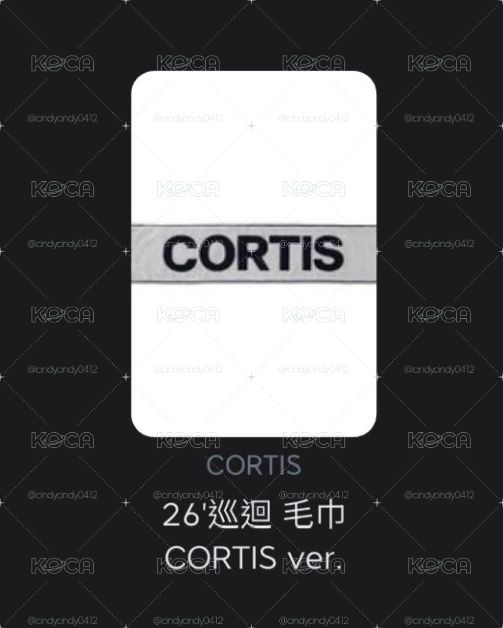 26‘巡迴毛巾 CORTIS