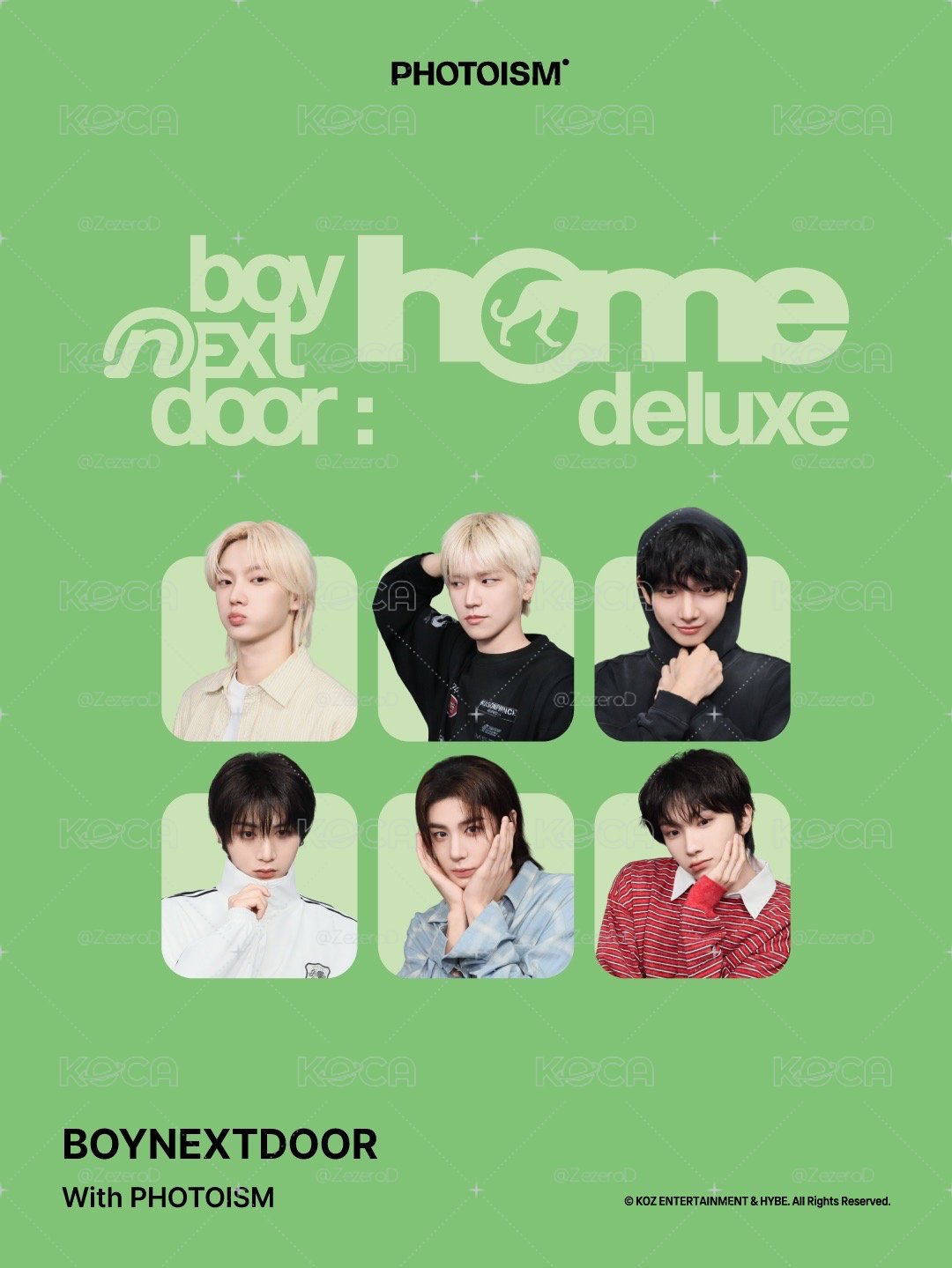 BOYNEXTDOOR home deluxe X photoism 人生四格卡 代印 1組兩張