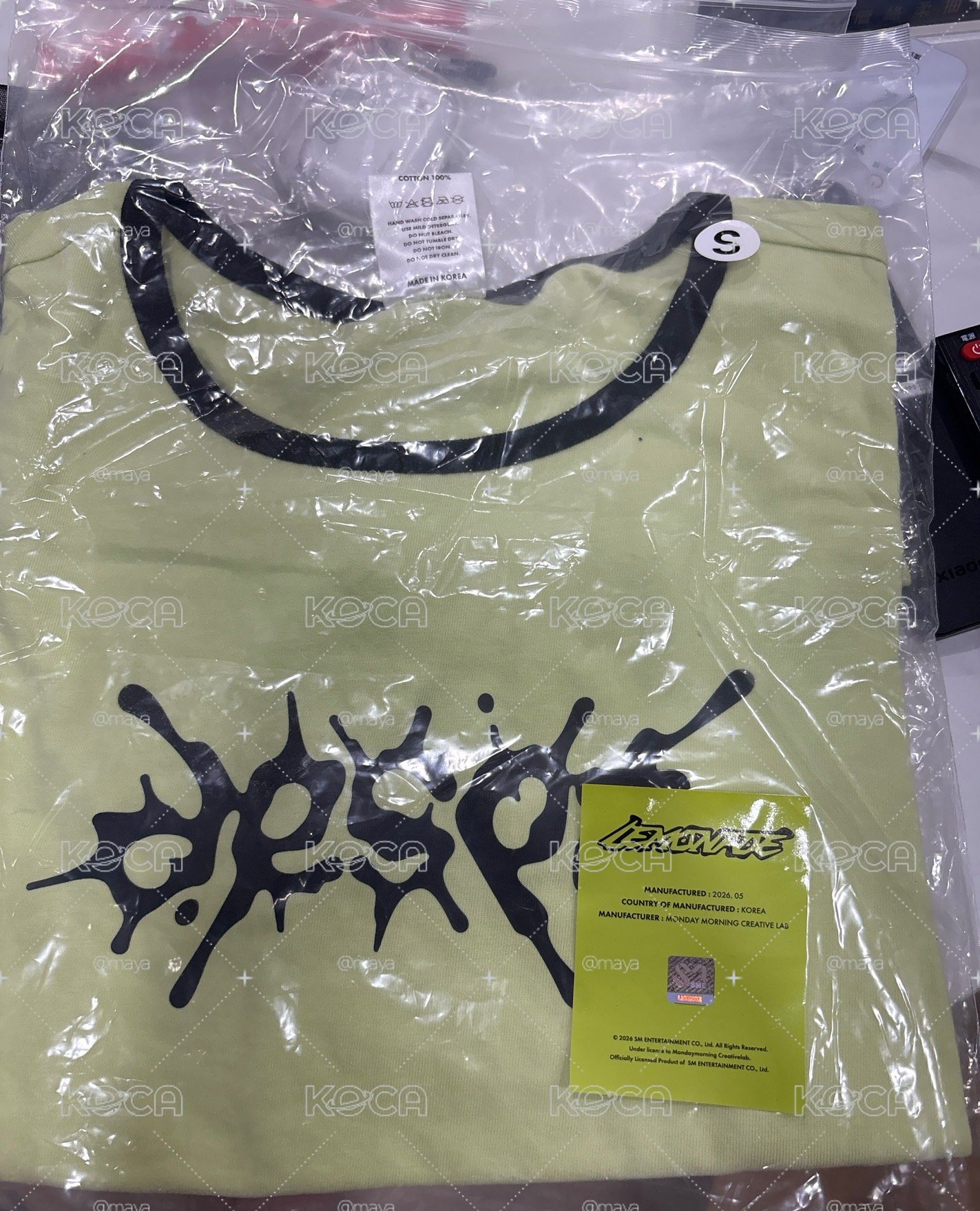 aespa 劉知珉 Karina 快閃限定 T恤 S碼 僅衣服