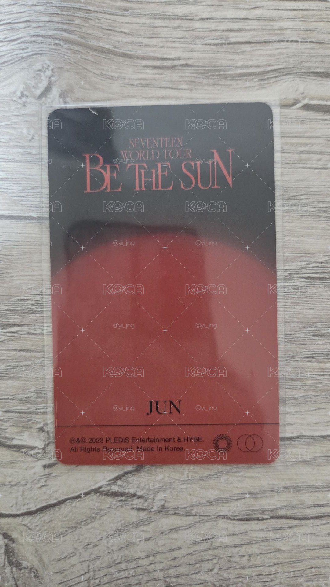 Seventeen Be the sun JUN 小卡