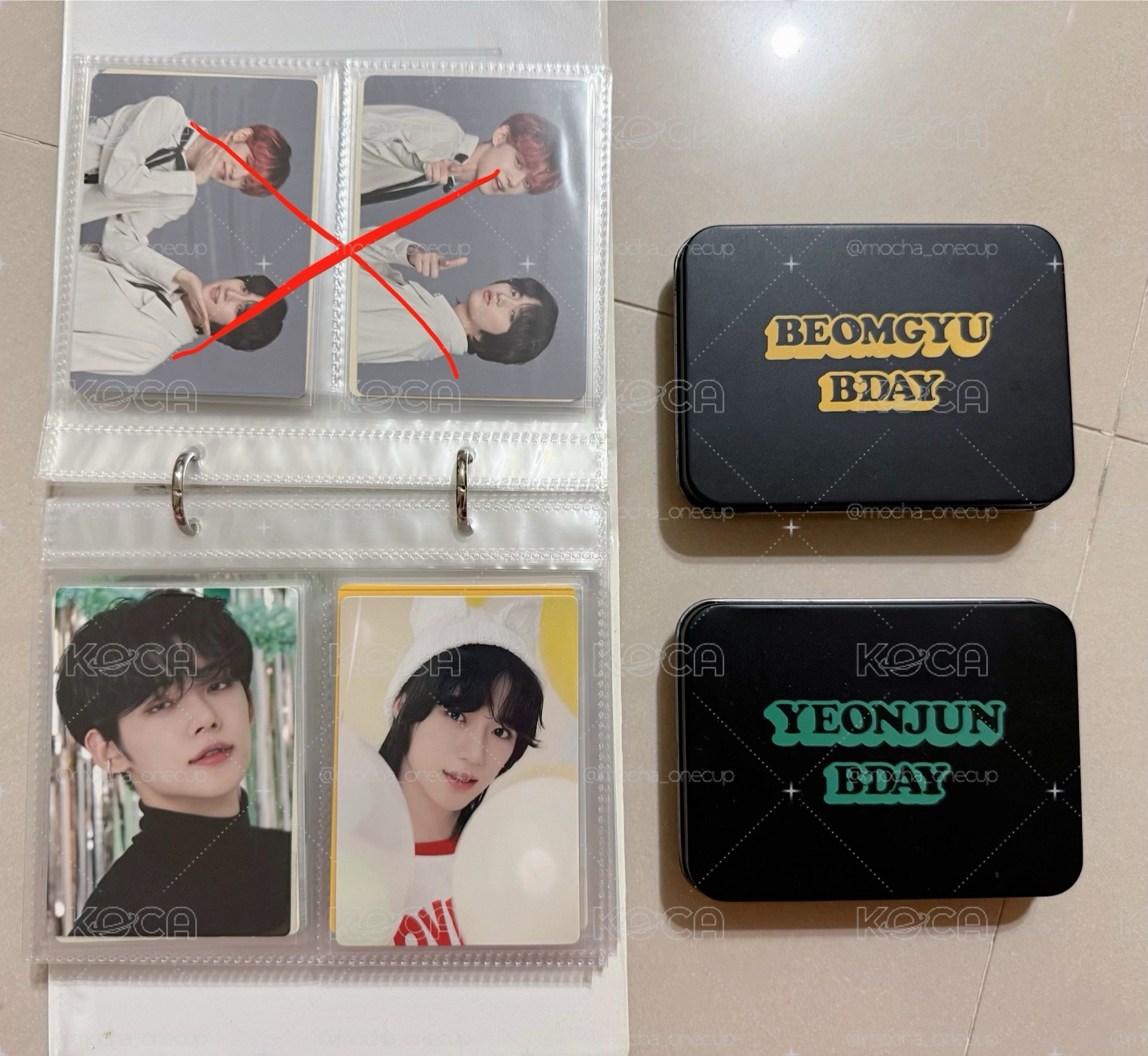 TXT 21生日鐵盒卡、手鏈卡 崔然竣崔杋圭
