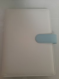 皮質四宮格卡冊 | 藍白