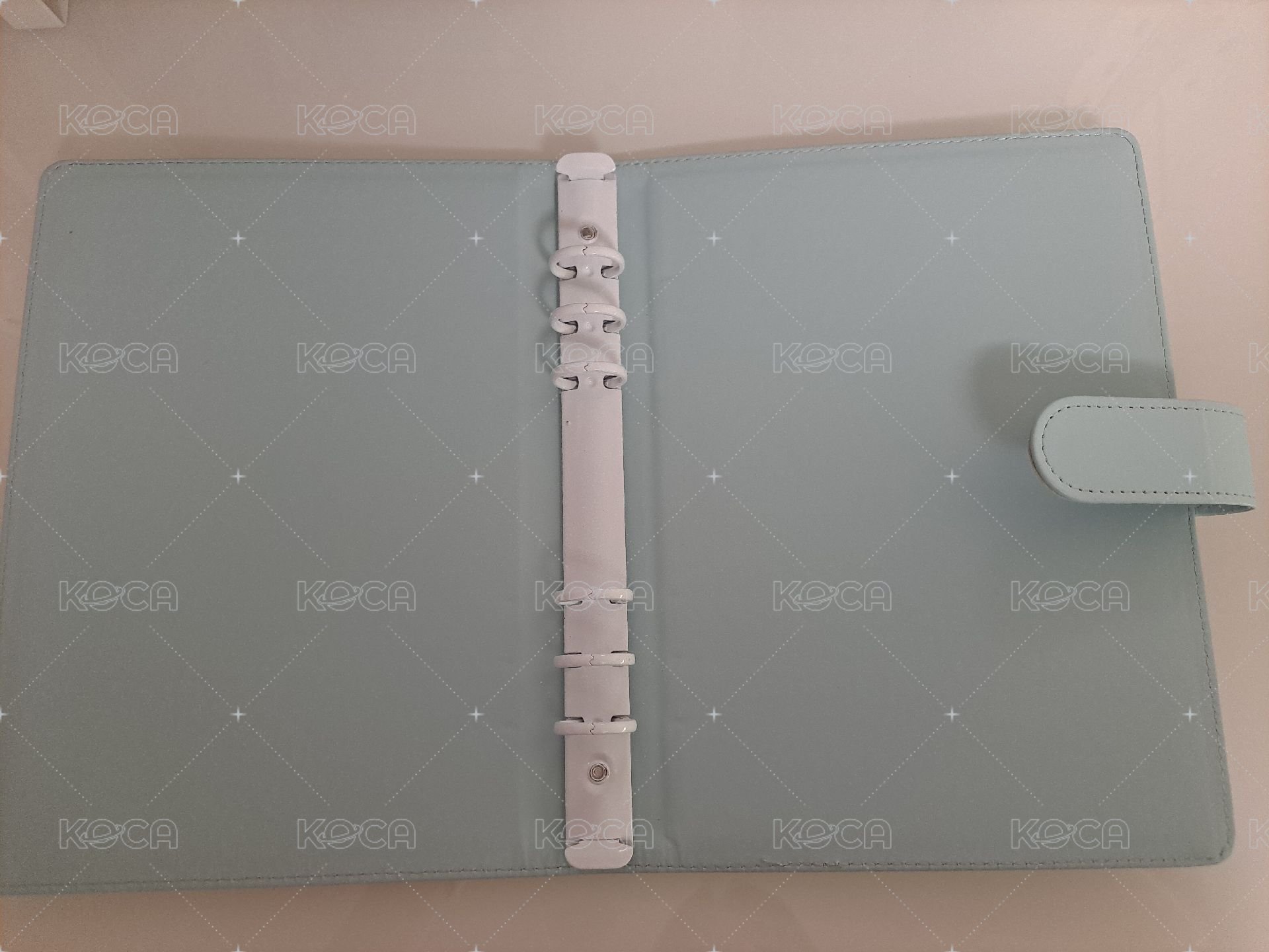 皮質四宮格卡冊 | 藍白
