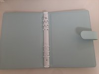 皮質四宮格卡冊 | 藍白