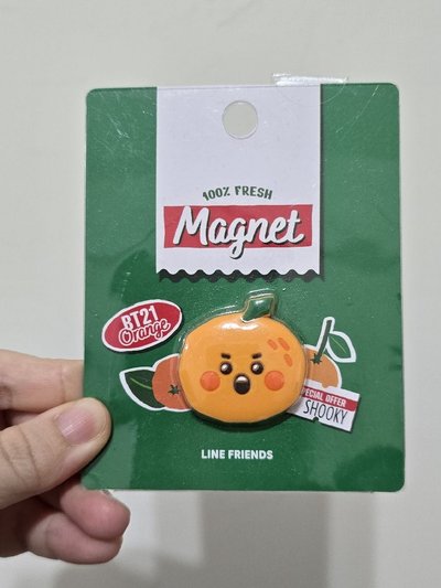 BT21 橘子排隊 磁鐵Shooky