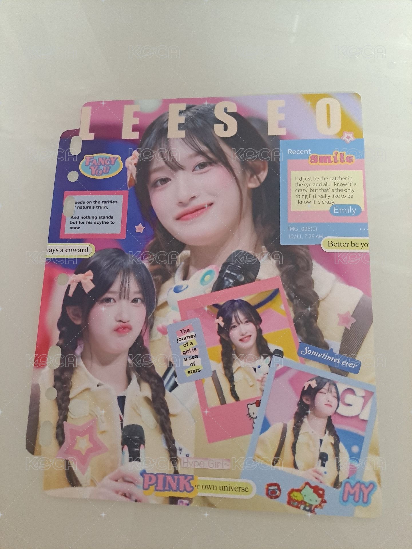 李瑞訂製擋板 四宮格卡冊專用 | 單面