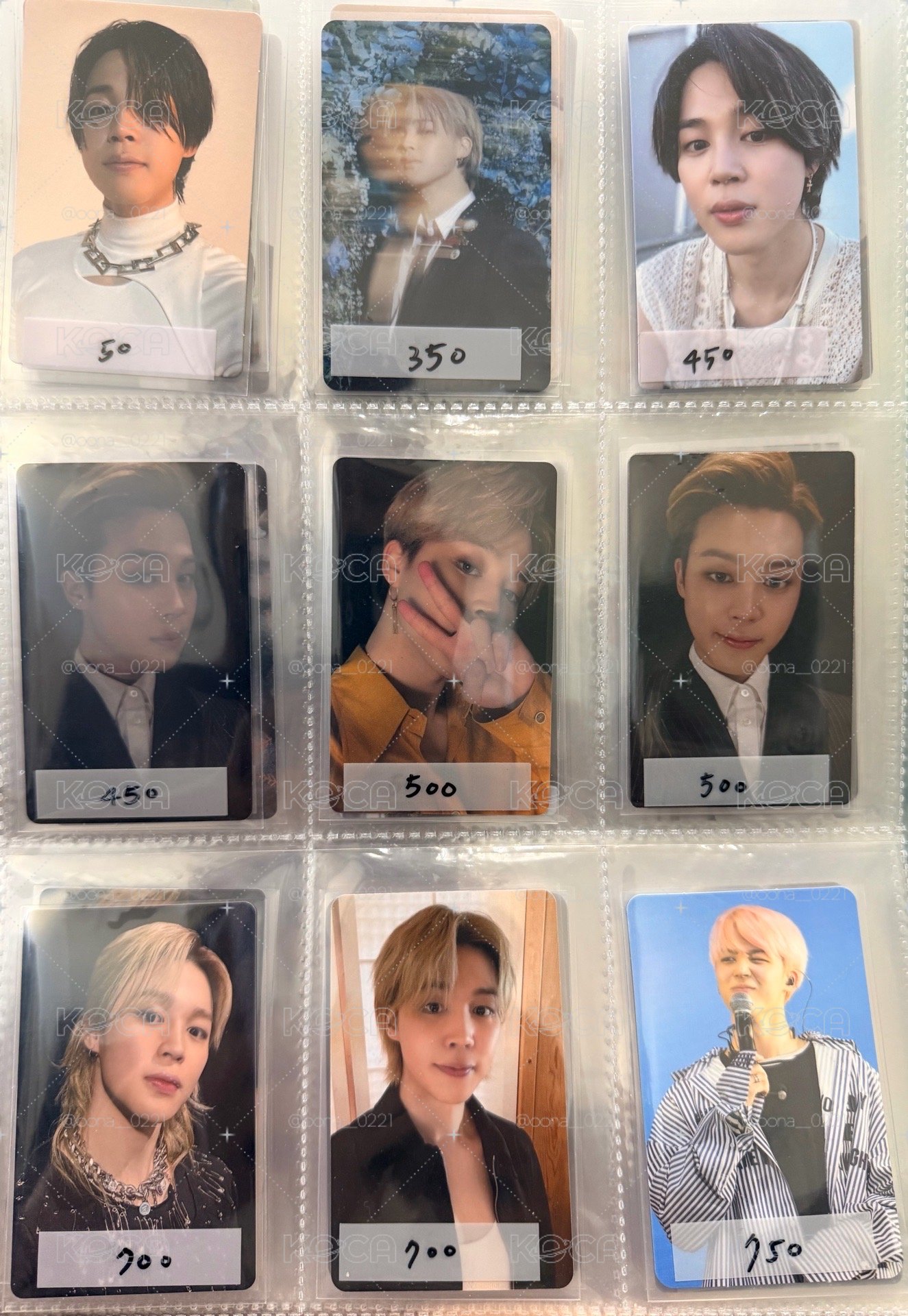 JIMIN 旻 回憶錄 幸運卡