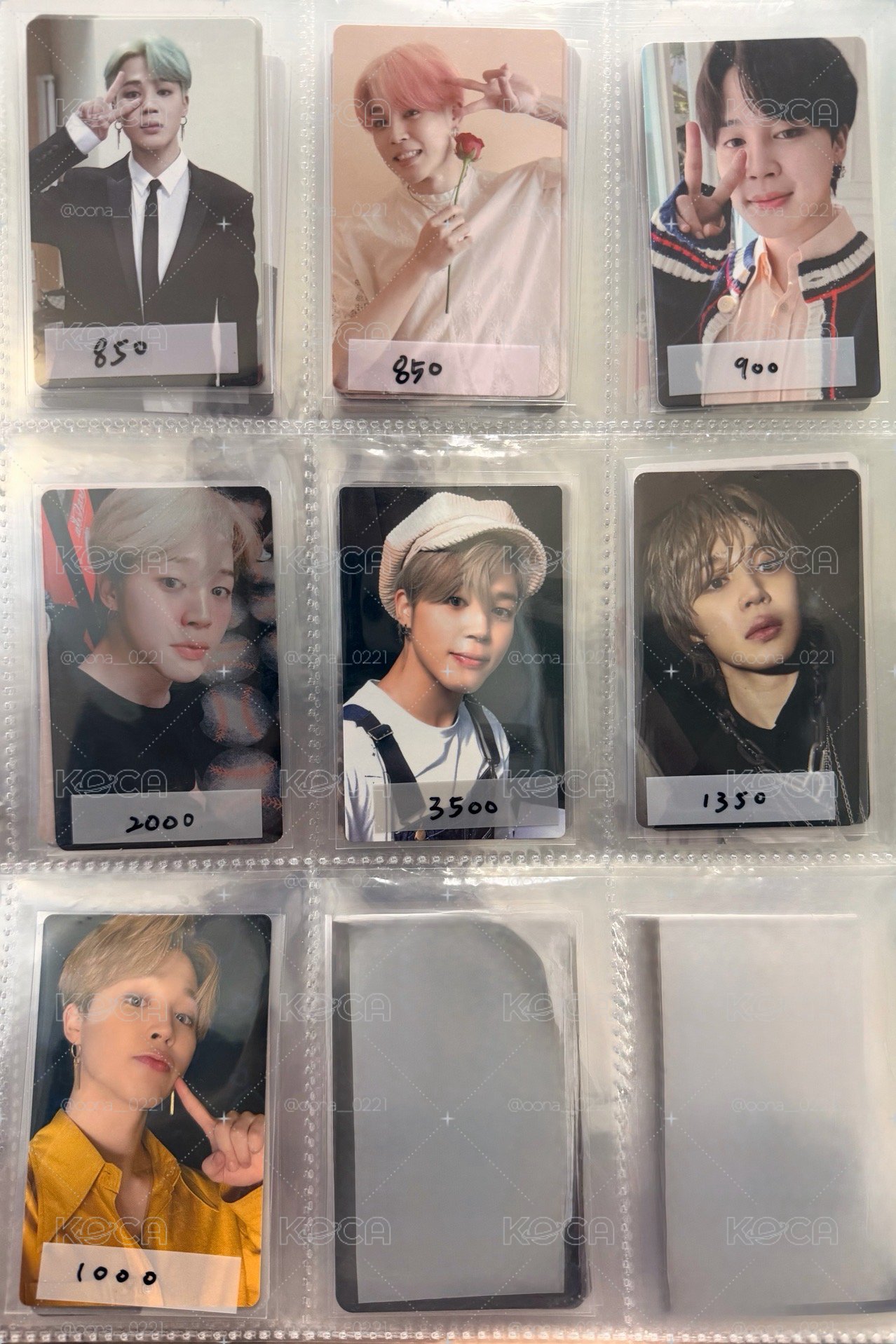 JIMIN 旻 回憶錄 日五 紐約 幸運卡