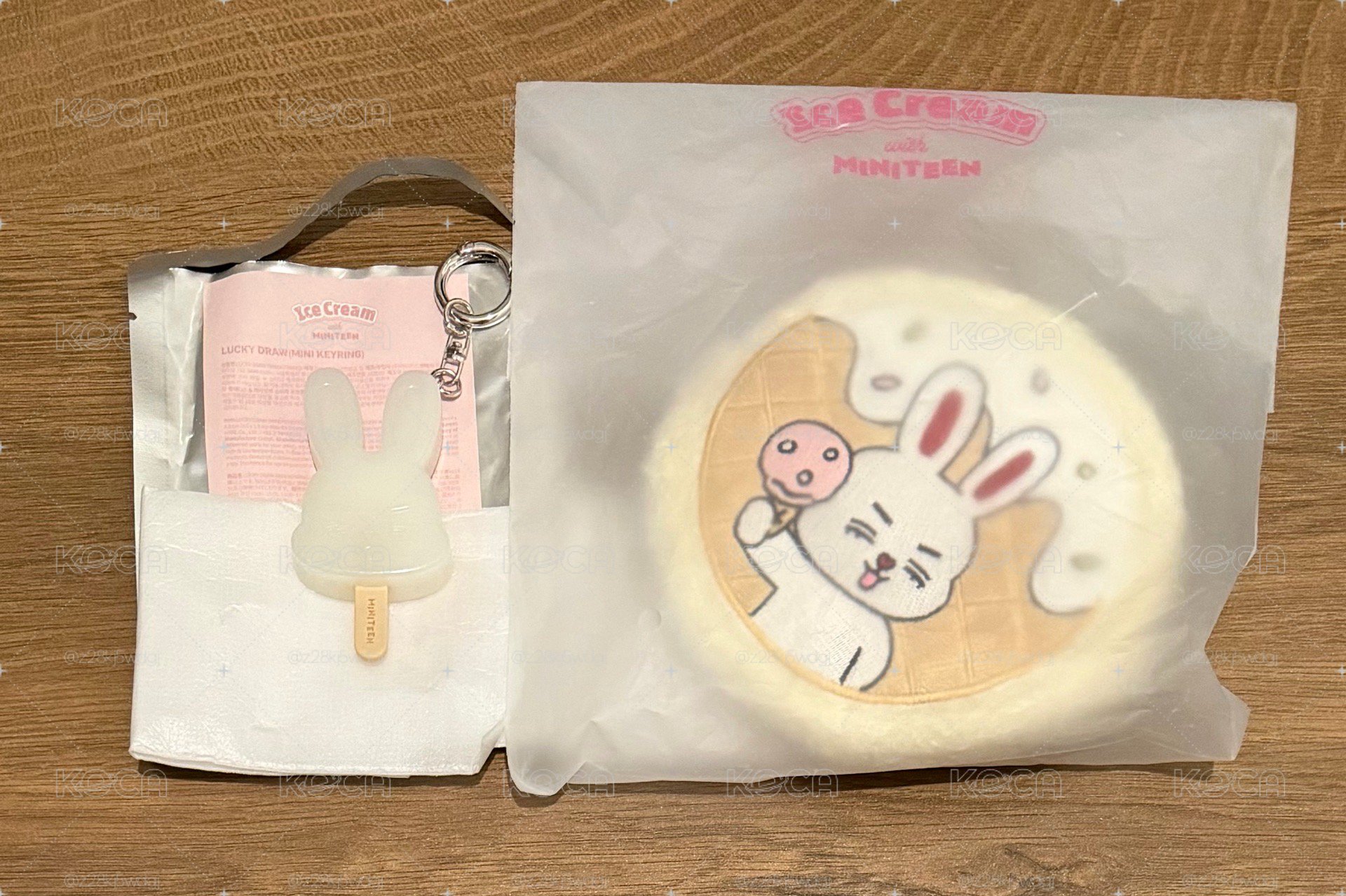 MINITEEN  絨毛收納包+隨機冰棒吊飾 哲