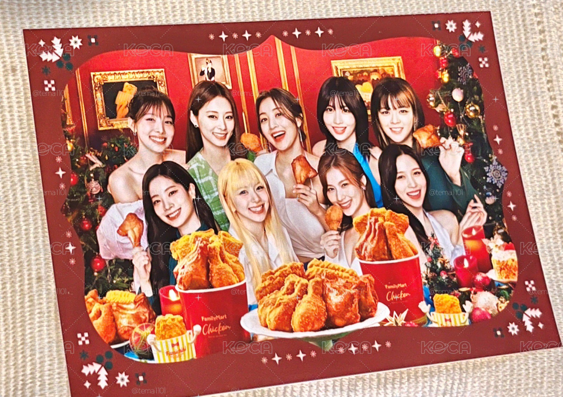TWICE日本全家2023聖誕L判相卡-團體(紅)