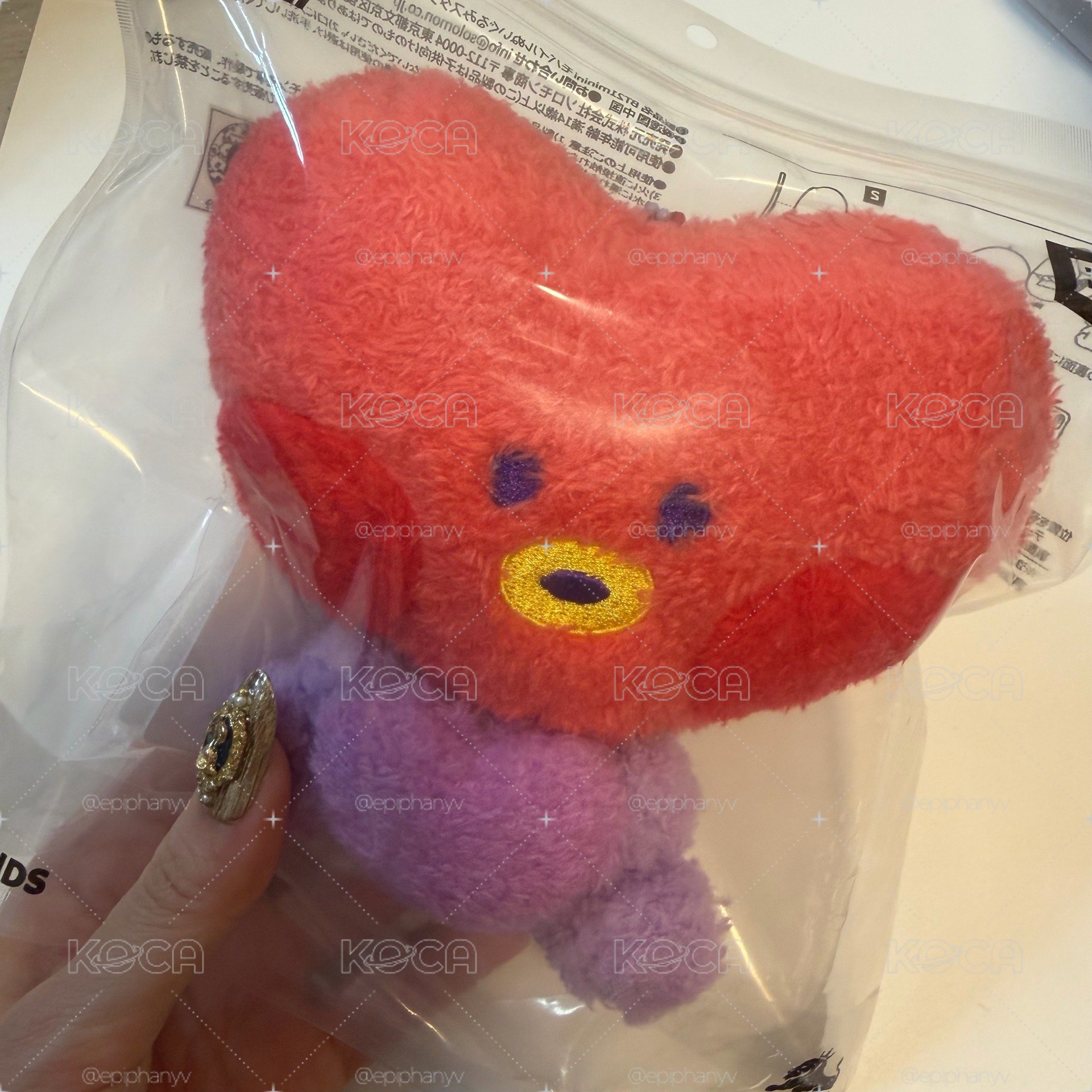  BT21 / 日限 MININI 豆豆眼2way手機支架毛絨娃娃掛飾