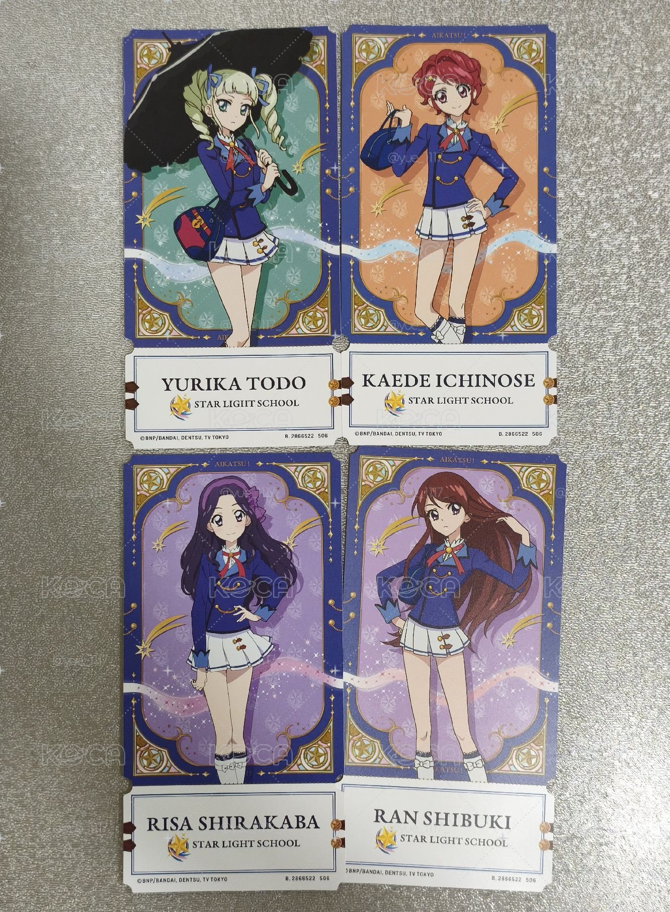 偶像學園 票卡 百合華 蘭 楓 麗莎