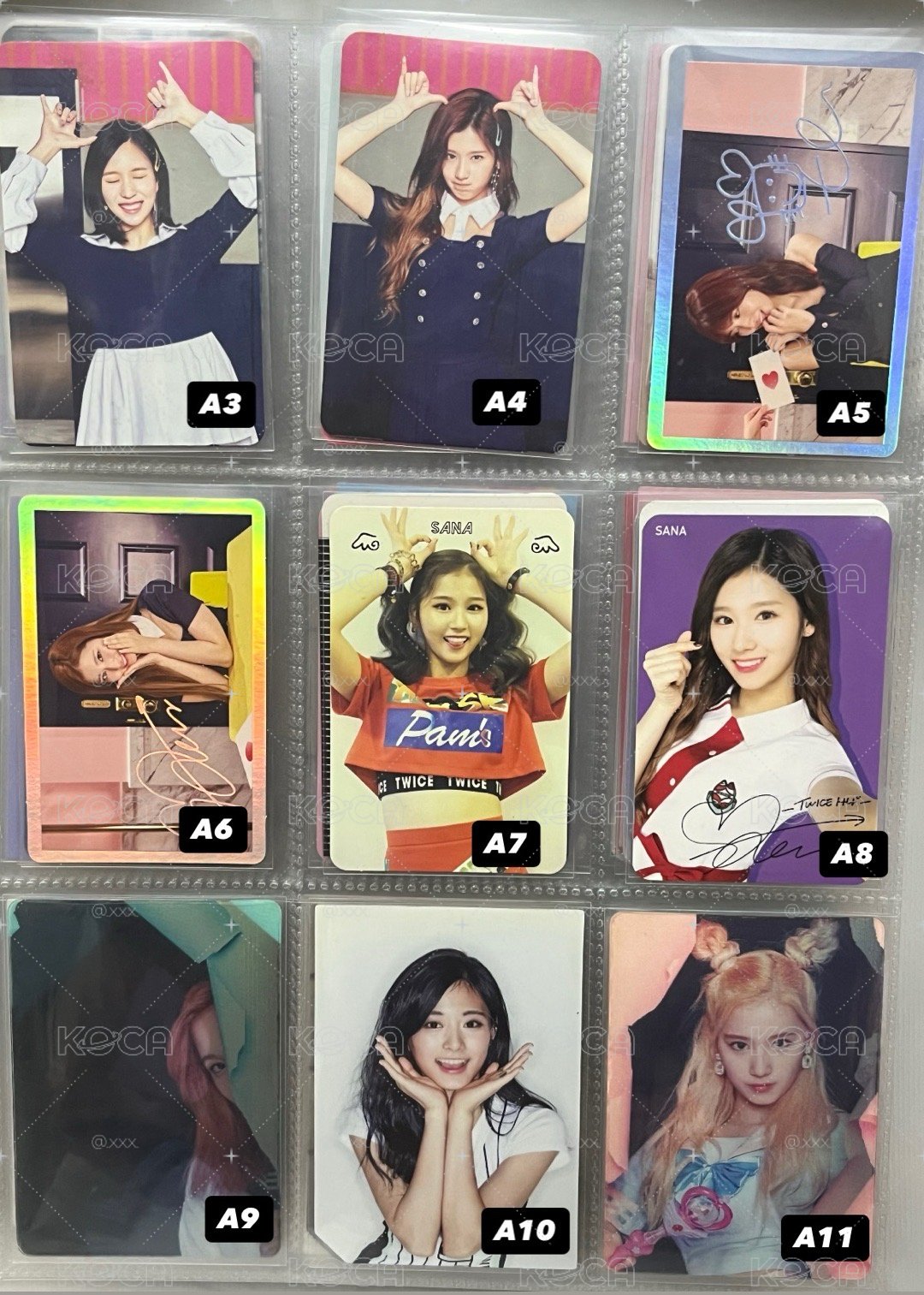 TWICE 早期小卡 (A&B區)
