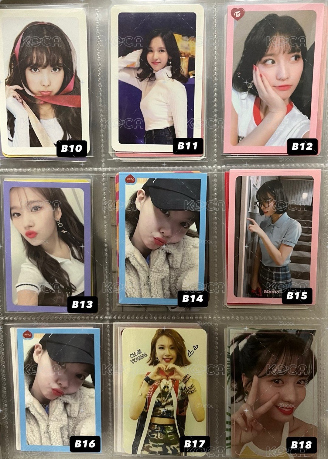 TWICE 早期小卡 (A&B區)