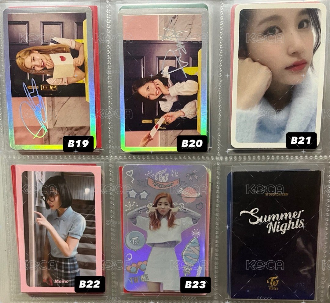 TWICE 早期小卡 (A&B區)