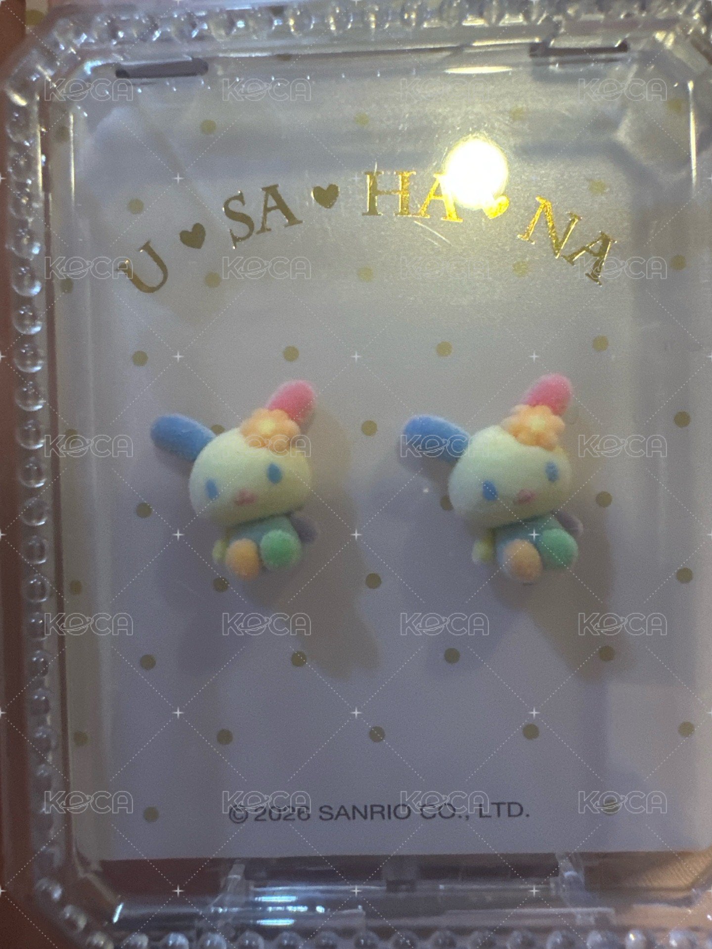 花小兔耳環