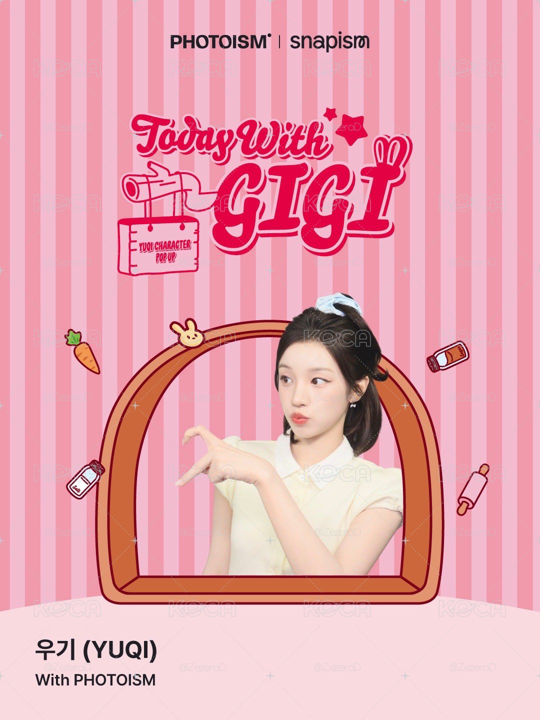 i-dle YUQI today with gigi X photoism X snapism 人生四格卡 貼紙 代印