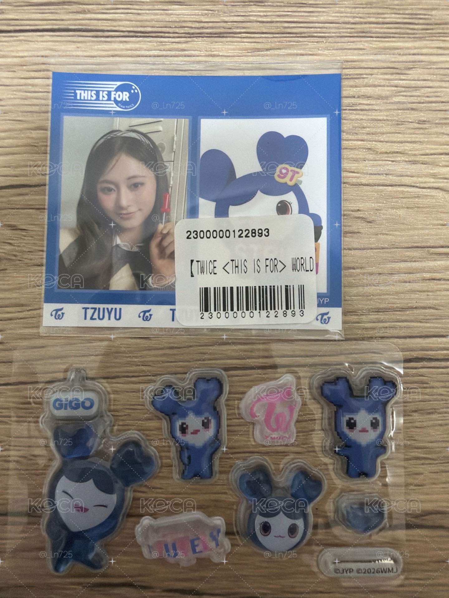 子瑜一番賞特典💙贈gigo貼紙一張