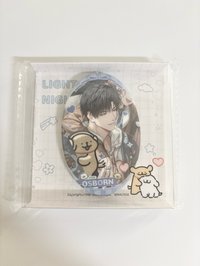 線條小狗橢圓徽章