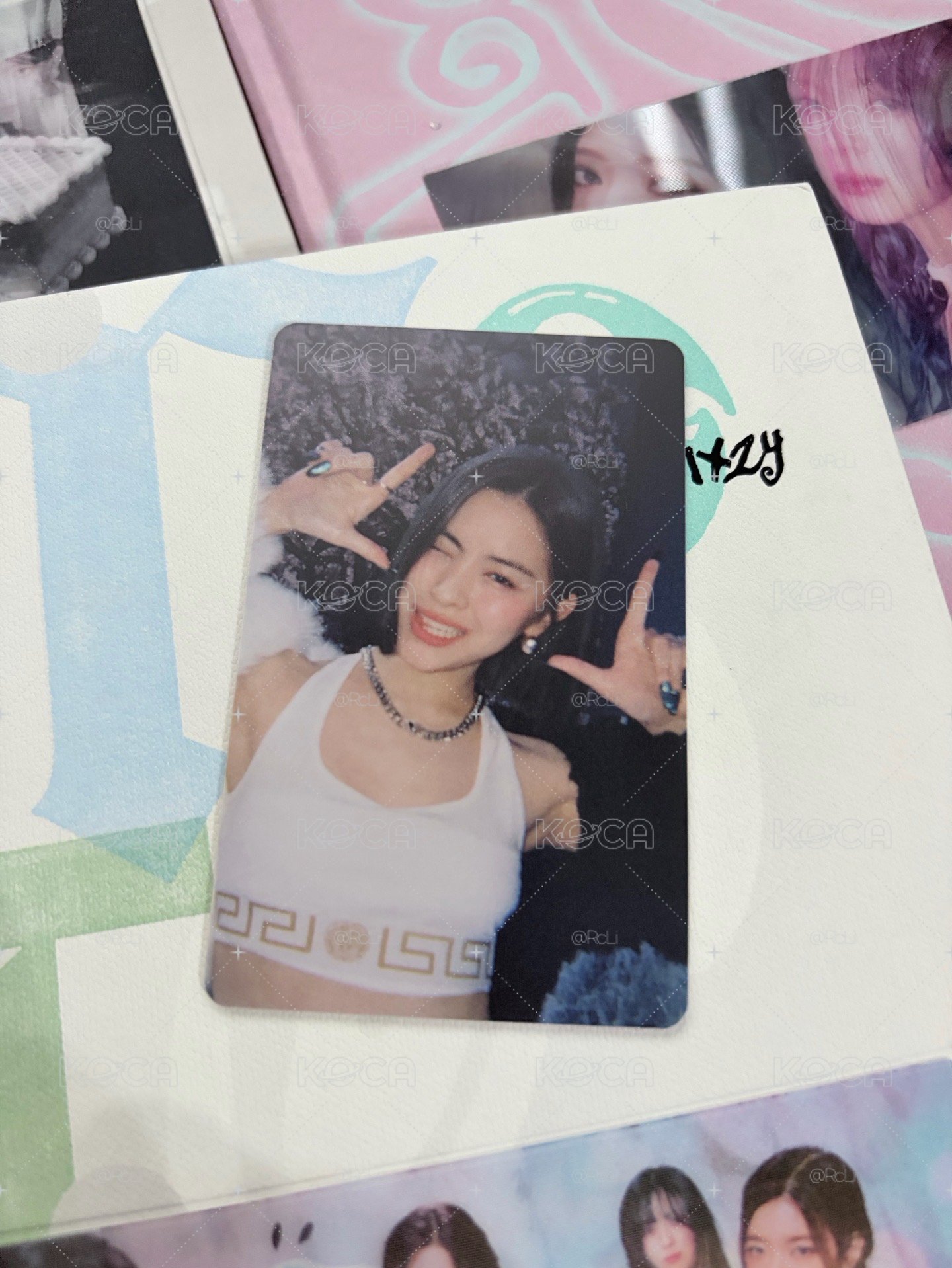 ITZY 留真 迷六 柴郡貓 mk 幸運卡 PVC